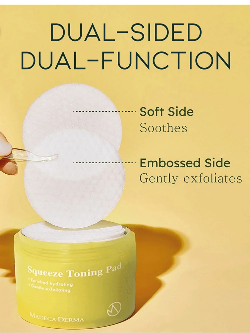 MADECA DERMA Toning Facial Pad 70 Pads Hydration & Exfoliate Korean NEN